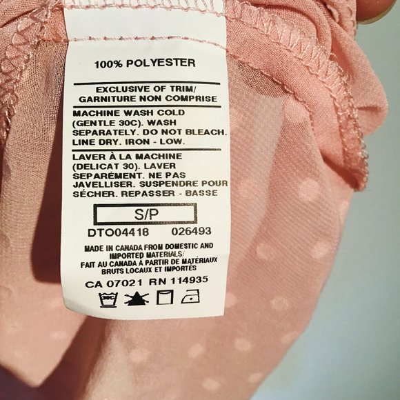 Up All Night Pink Clip Dot Blouse With Cut Out Sleeves - Picture 10 of 10